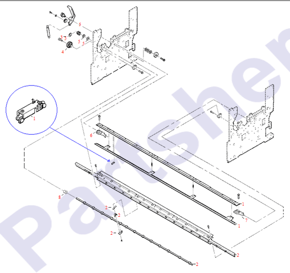 HP parts picture diagram for C2858-60115, C2858-60115-R, C1633-40037, C1633-40038, 0510-0083